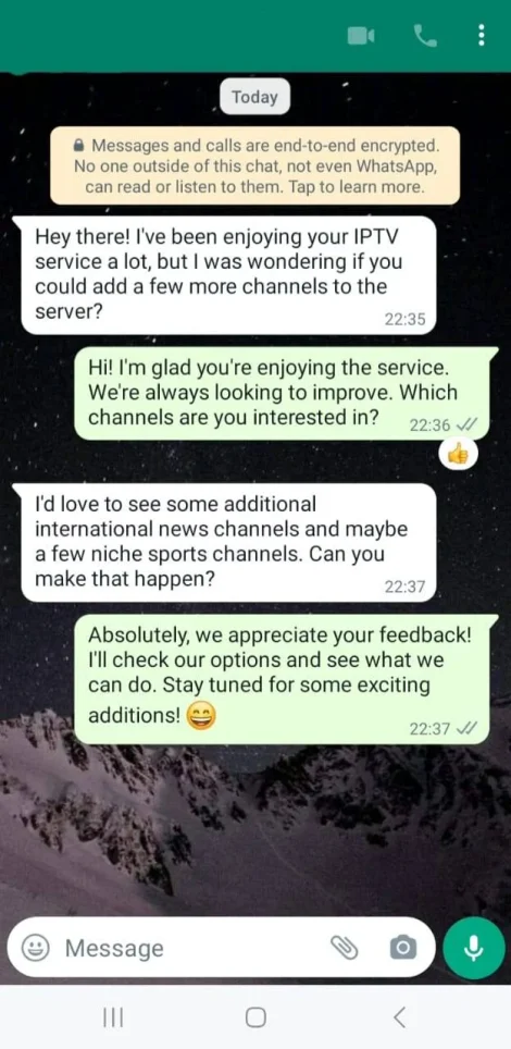 Customer WhatsApp conversation 3